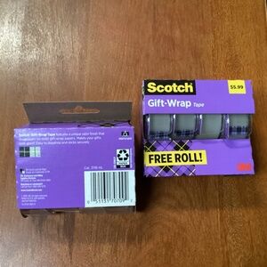 Scotch Gift-Wrap Tape Bundle New 4 rolls/pack= 8 rolls total